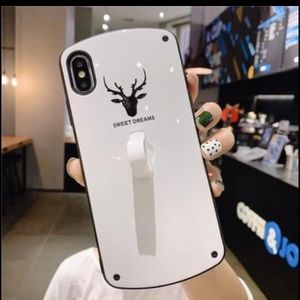 White Deer iPhone Case w/ Phone Loop